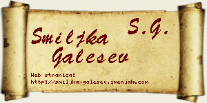 Smiljka Galešev vizit kartica